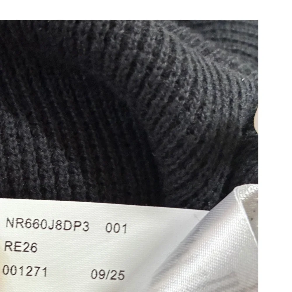 Michael‎ Kors Mens Black Thermal Quarter Zip Sweater Mock Neck Cotton XL